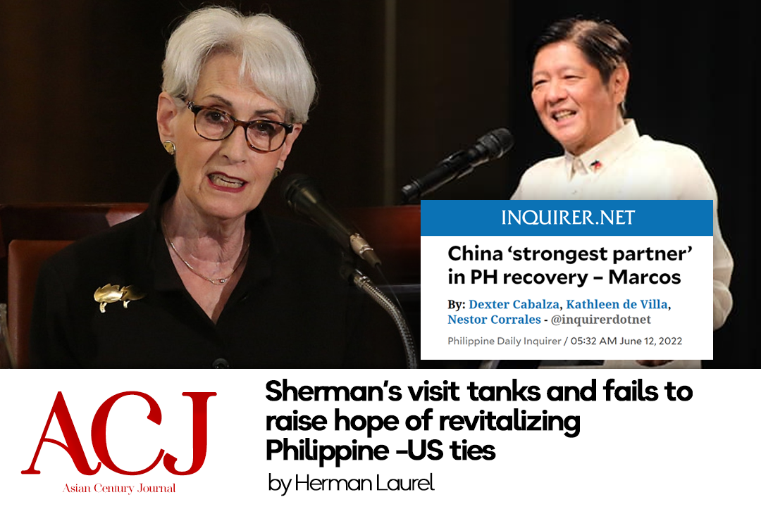 Sherman’s visit tanks and fails to raise hope of revitalizing Philippine-US ties