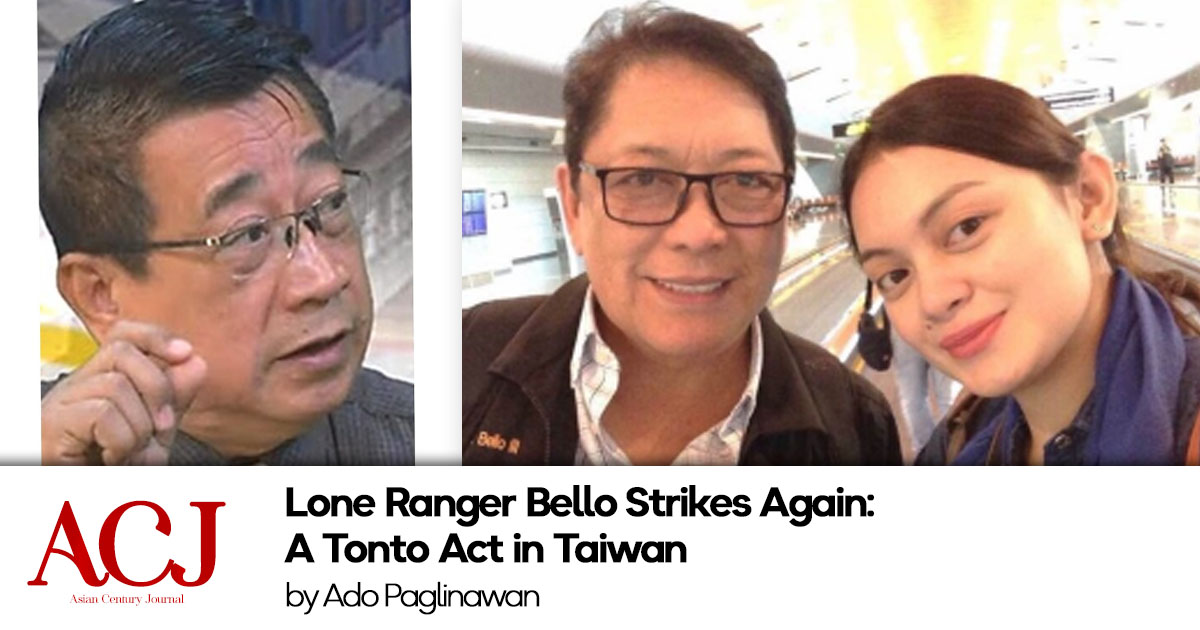 Lone Ranger Bello Strikes Again: A Tonto Act in Taiwan