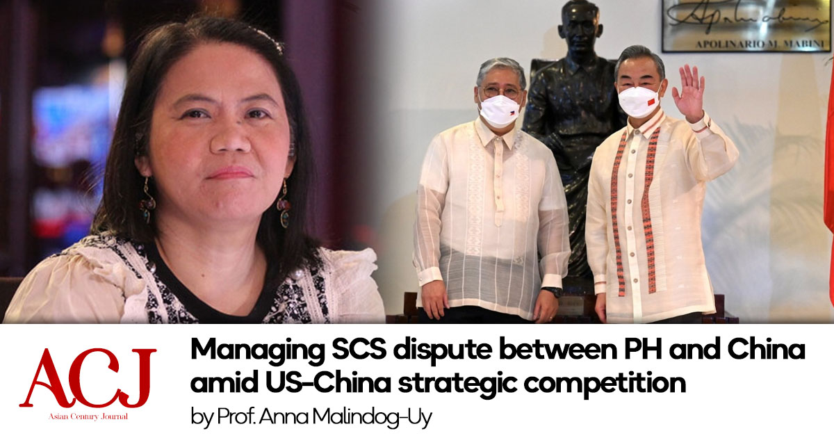 Managing SCS dispute between PH and China amid US-China strategic competition