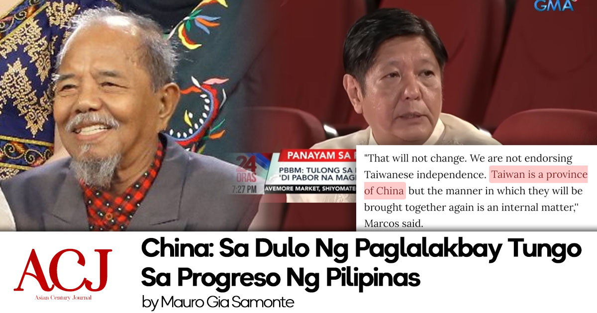 China: Sa Dulo Ng Paglalakbay Tungo Sa Progreso Ng Pilipinas