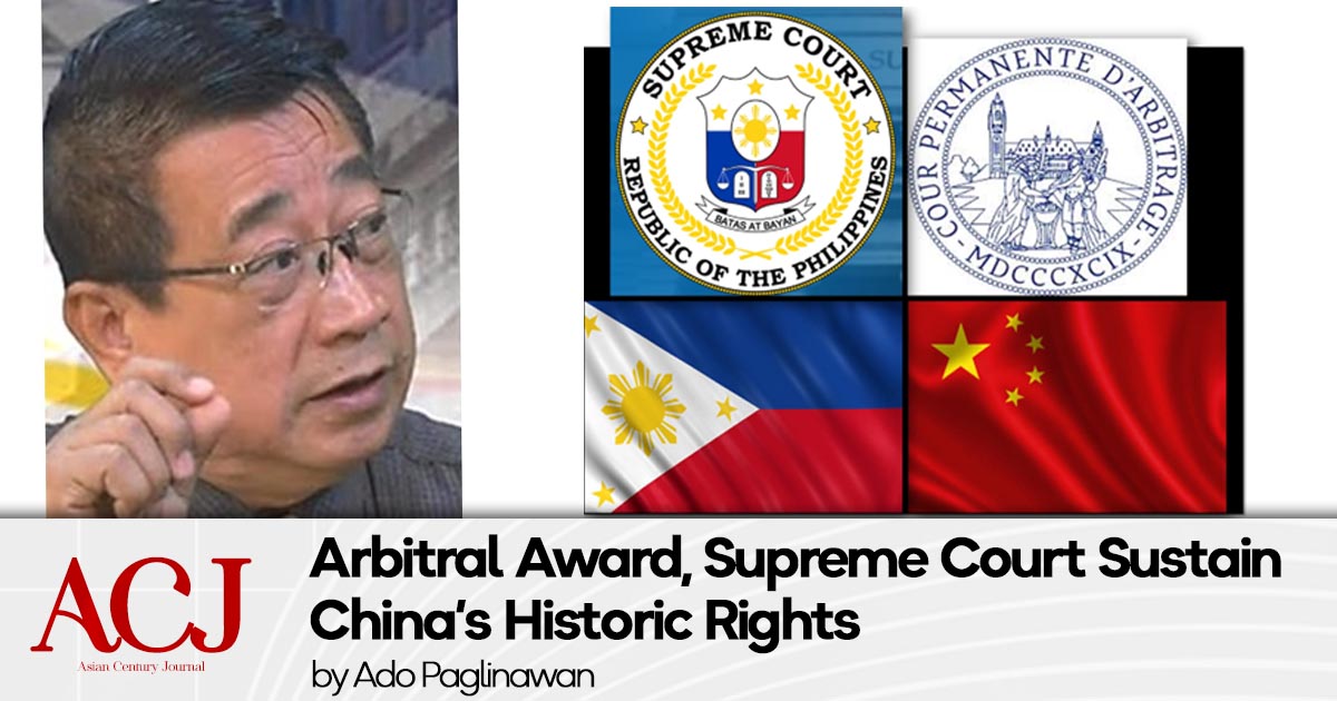Arbitral Award, Supreme Court Sustain China’s Historic Rights