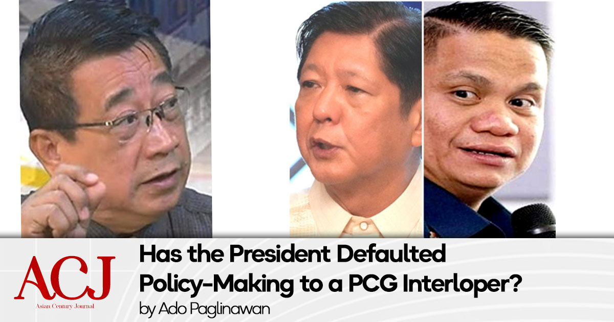 Has the President Defaulted Policy-Making to a PCG Interloper?