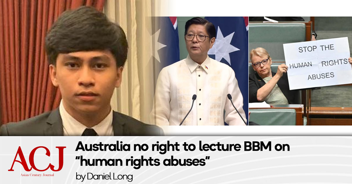 Australia no right to lecture BBM on “human rights abuses”