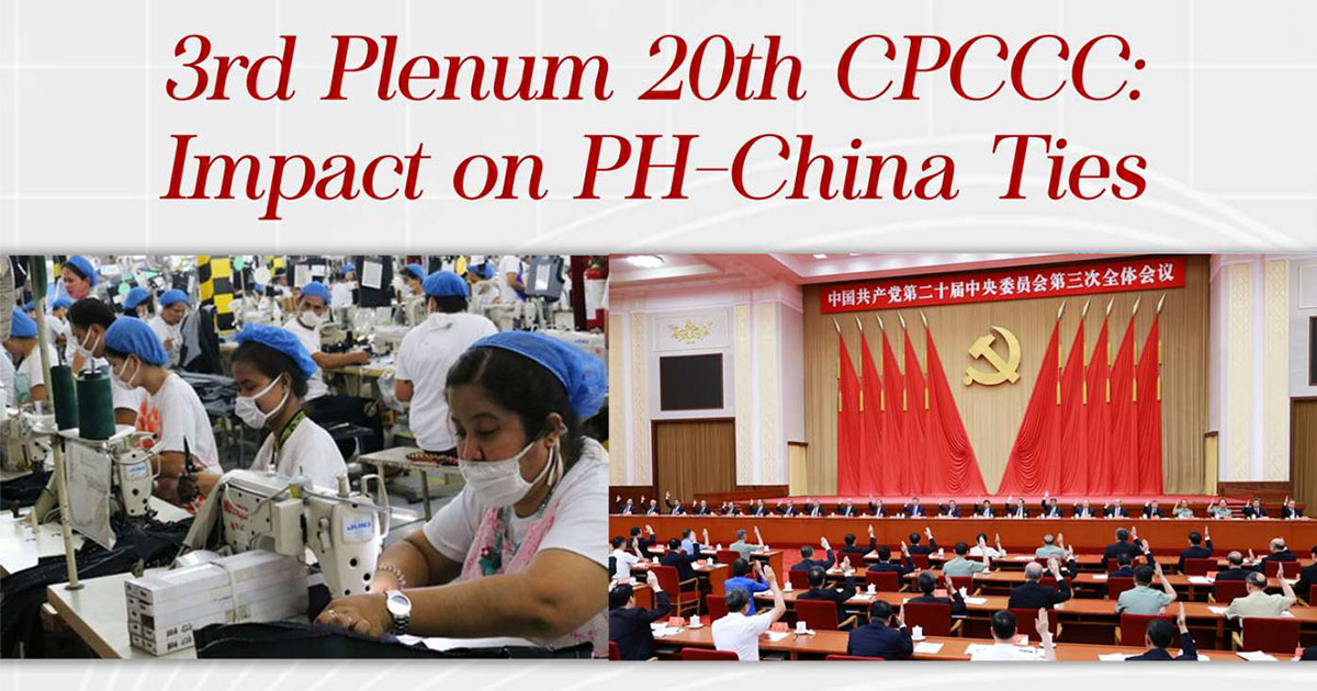 3rd Plenum 20th CPCCC: Impact on PH-China Ties