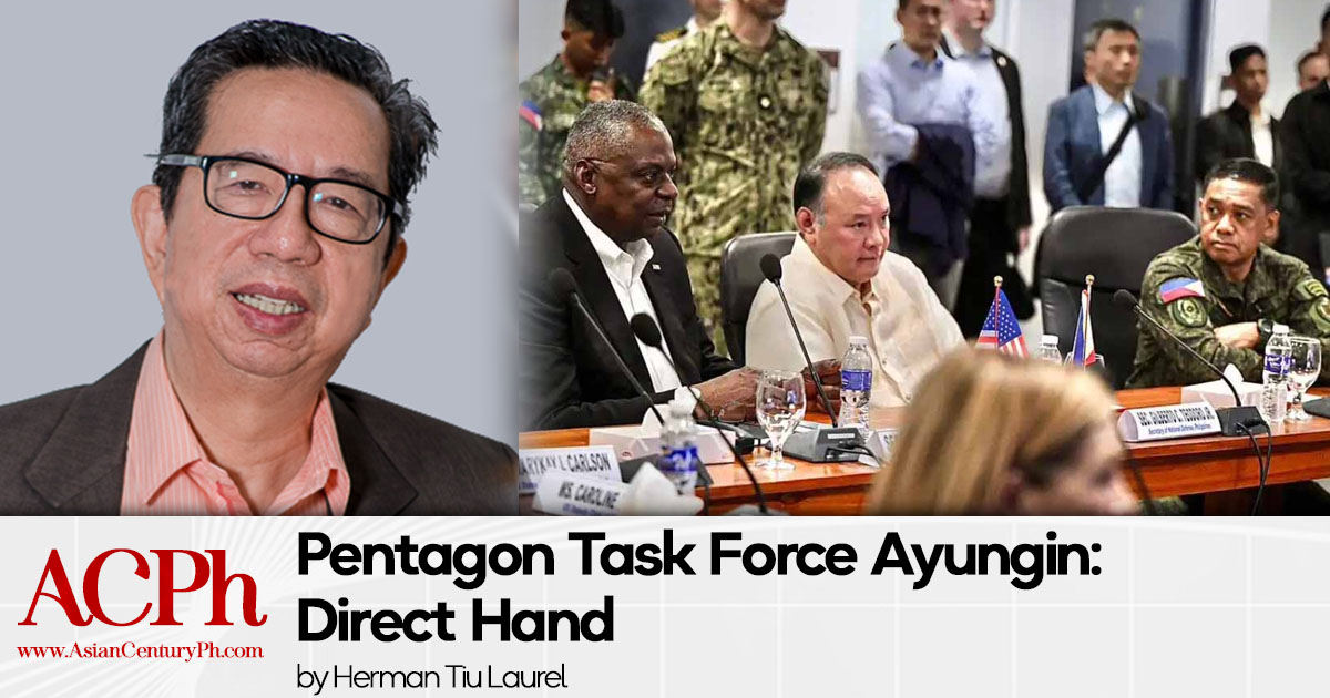 Pentagon Task Force Ayungin: Direct Hand
