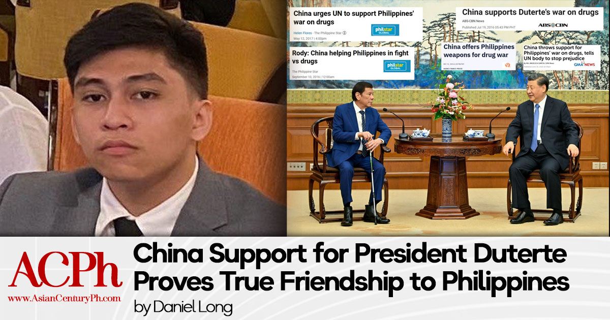 China Support for President Duterte Proves True Friendship to Philippines
