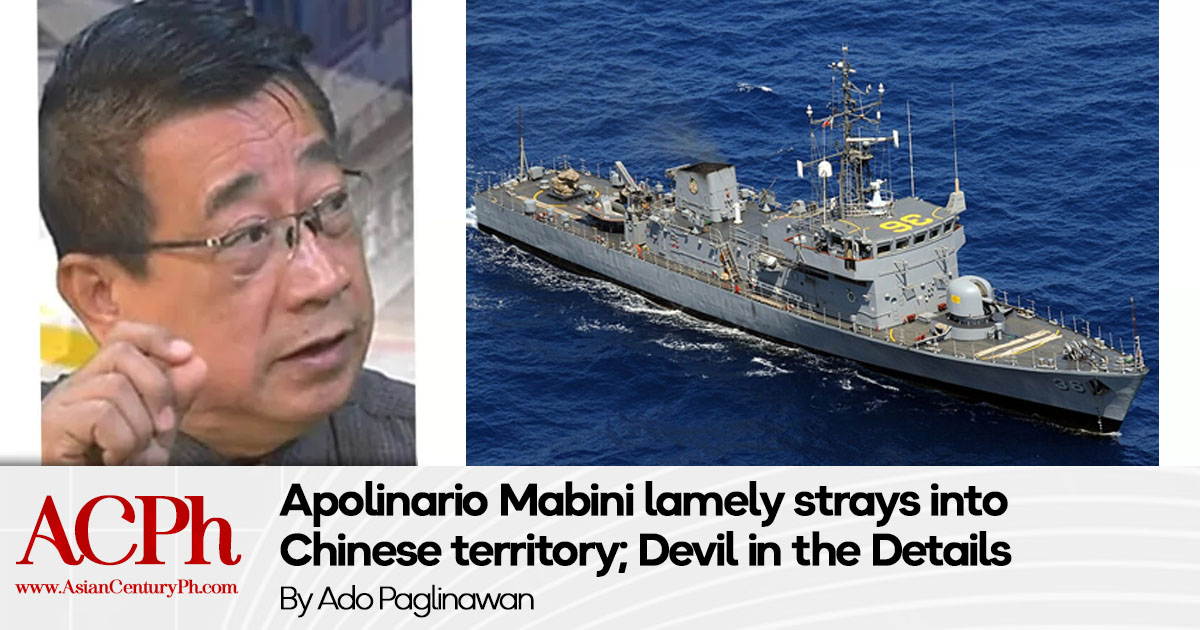 Apolinario Mabini lamely strays into Chinese territory; Devil in the Details