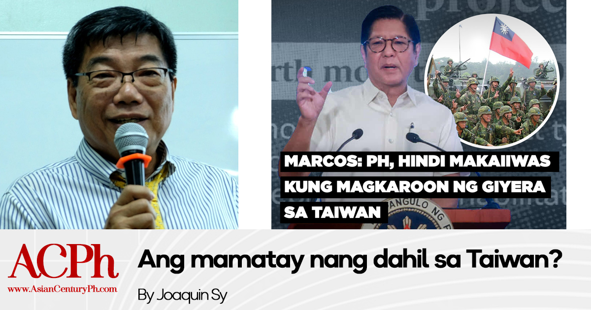 Ang mamatay nang dahil sa Taiwan?