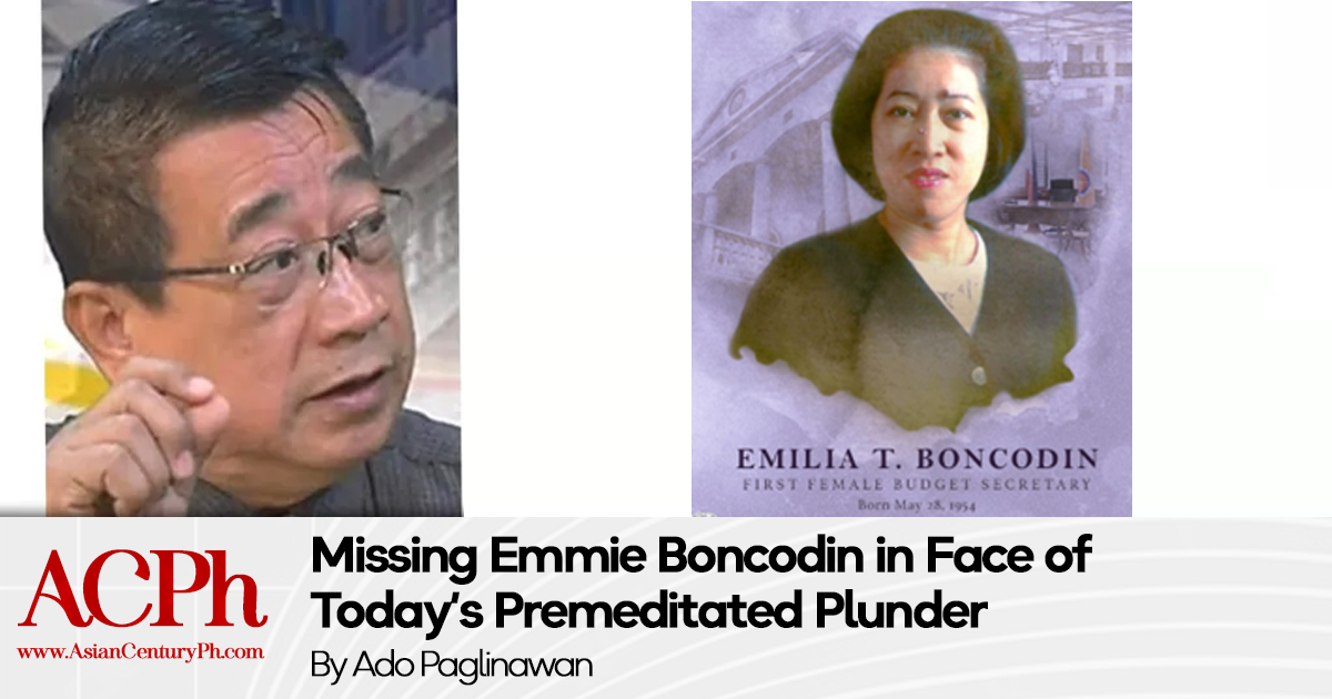 Missing Emmie Boncodin in Face of Today’s Premeditated Plunder