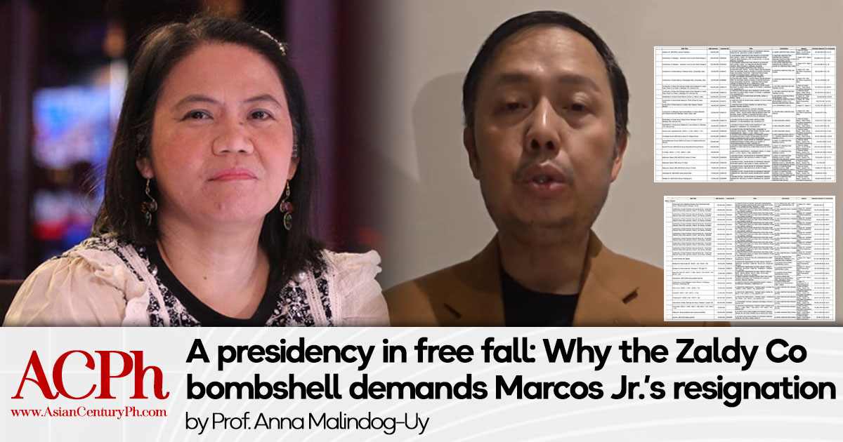 A presidency in free fall: Why the Zaldy Co bombshell demands Marcos Jr.’s resignation