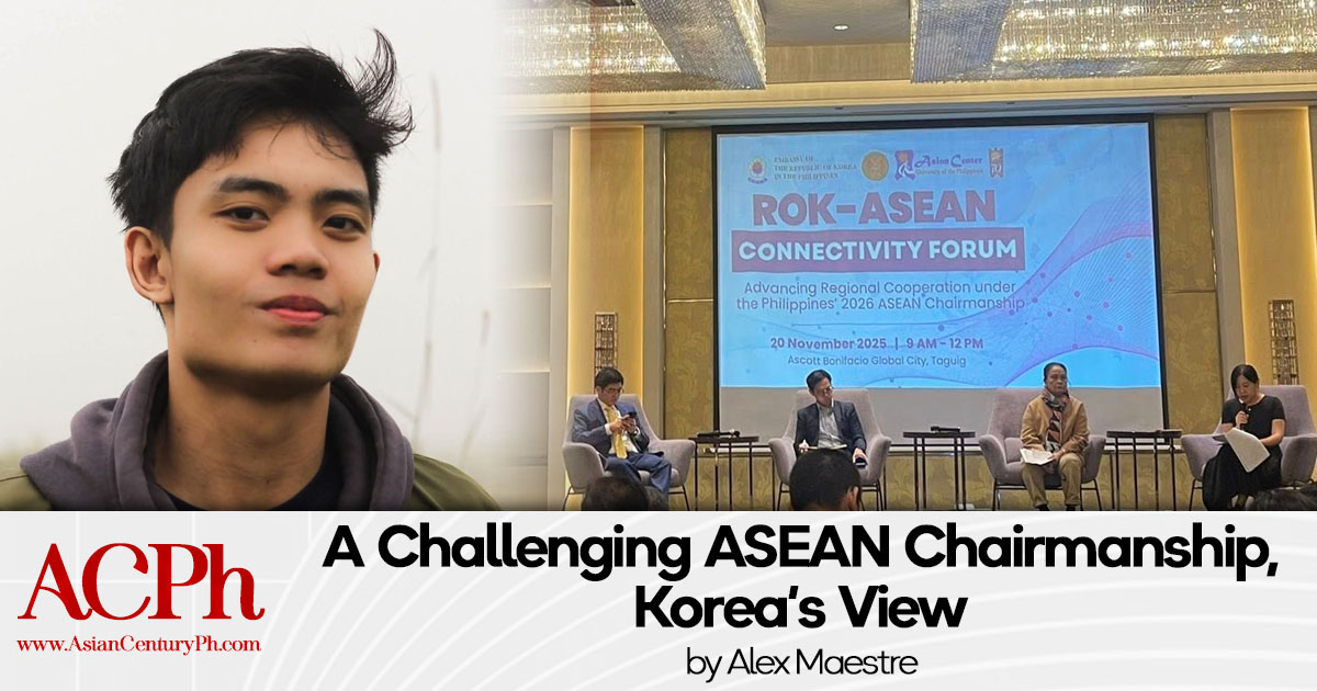 A Challenging ASEAN Chairmanship, Koreas View