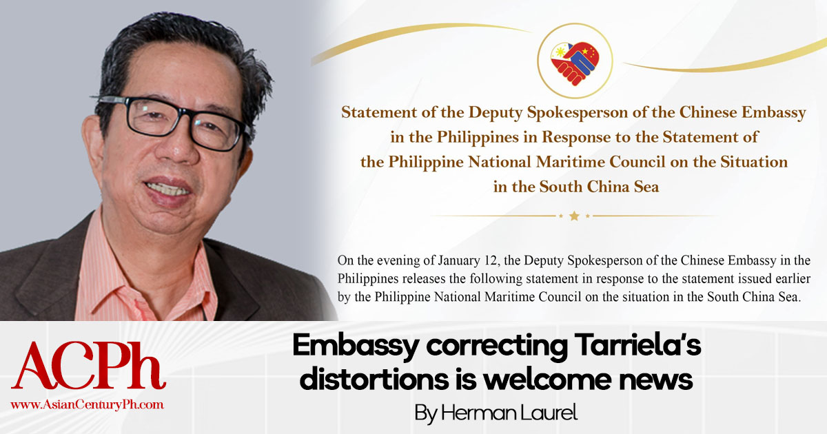 Embassy correcting Tarriela’s distortions is welcome news