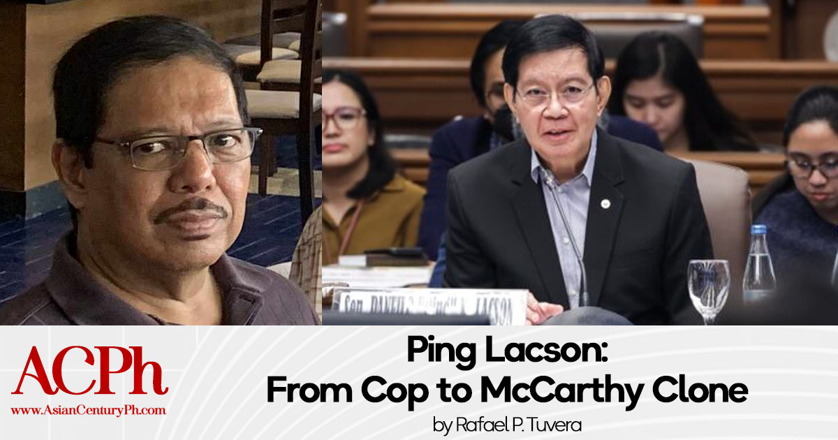 Ping Lacson: From Cop to McCarthy Clone