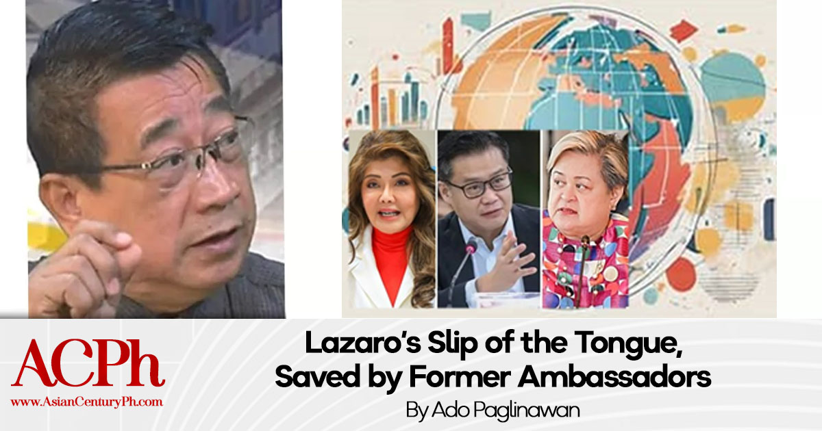Lazaro’s Slip of the Tongue, Saved by Former Ambassadors