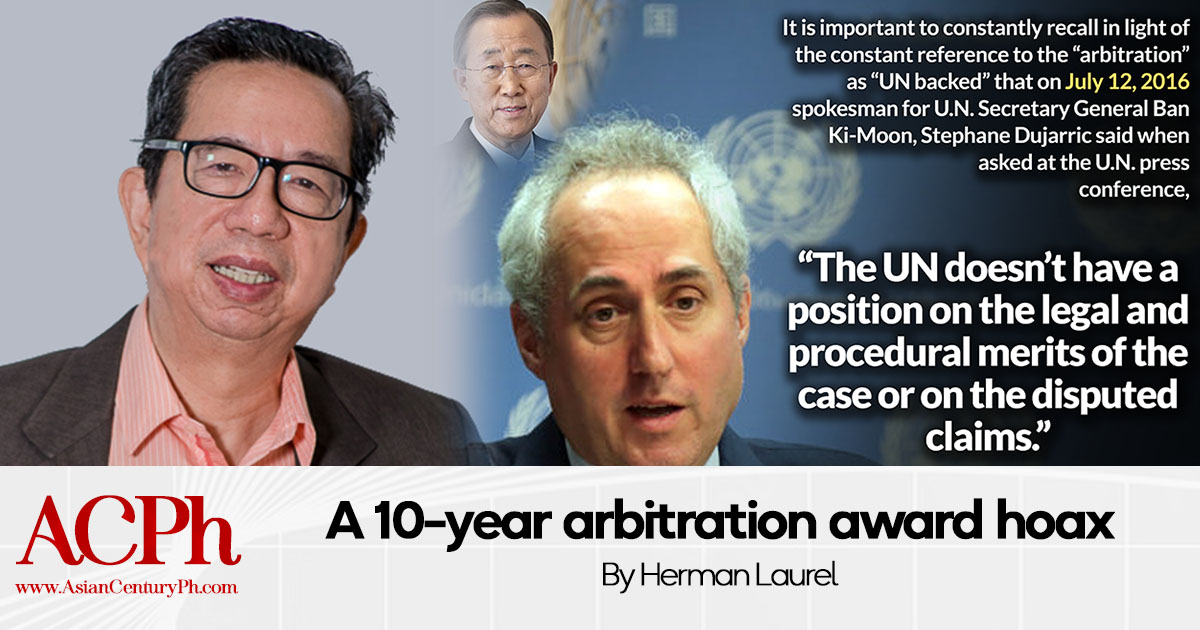A 10-year arbitration award hoax