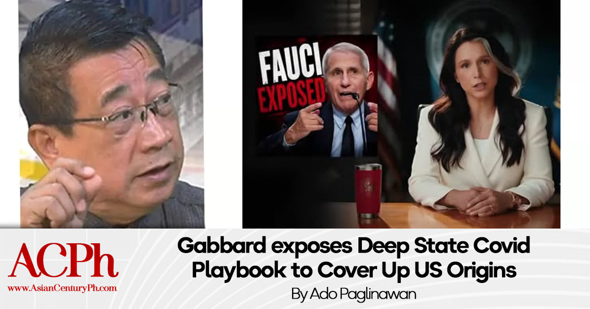 Gabbard exposes Deep State Covid Playbook to Cover Up US Origins