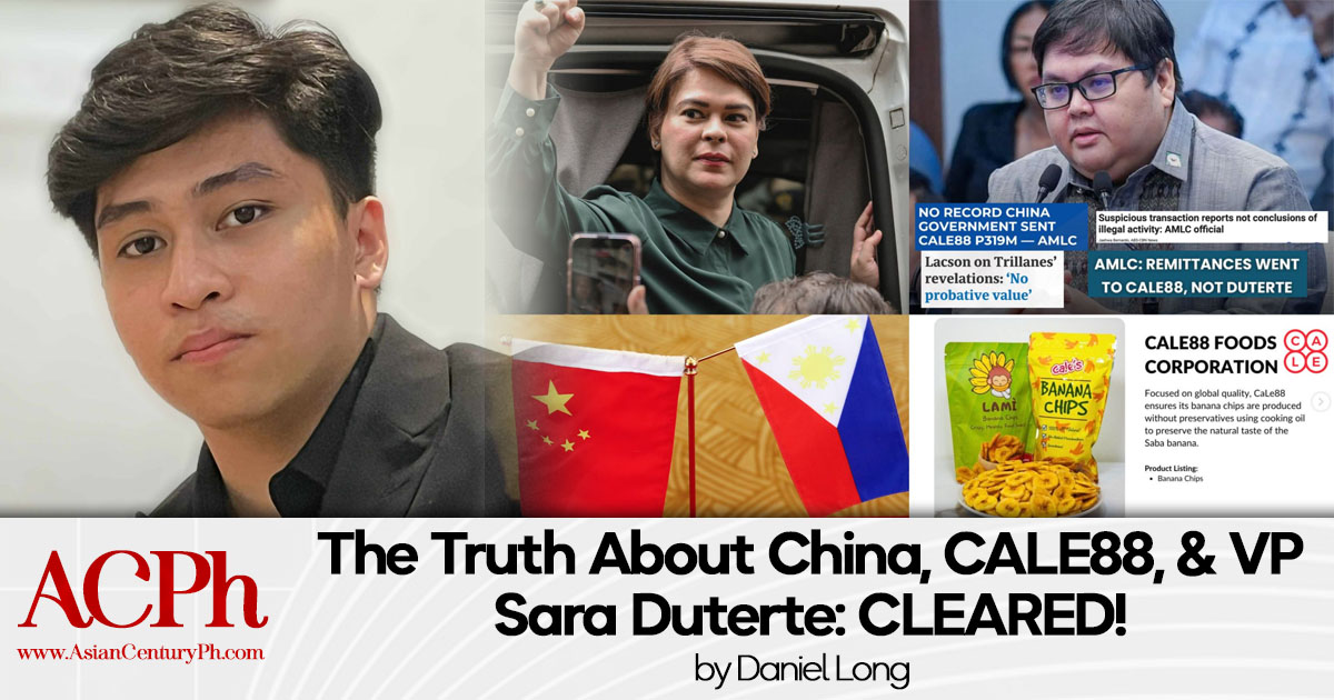 The Truth About China, CALE88, & VP Sara Duterte: CLEARED!